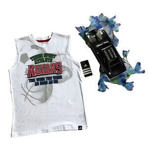 Adidas NWT Graphic Tank Top for Boys 7X